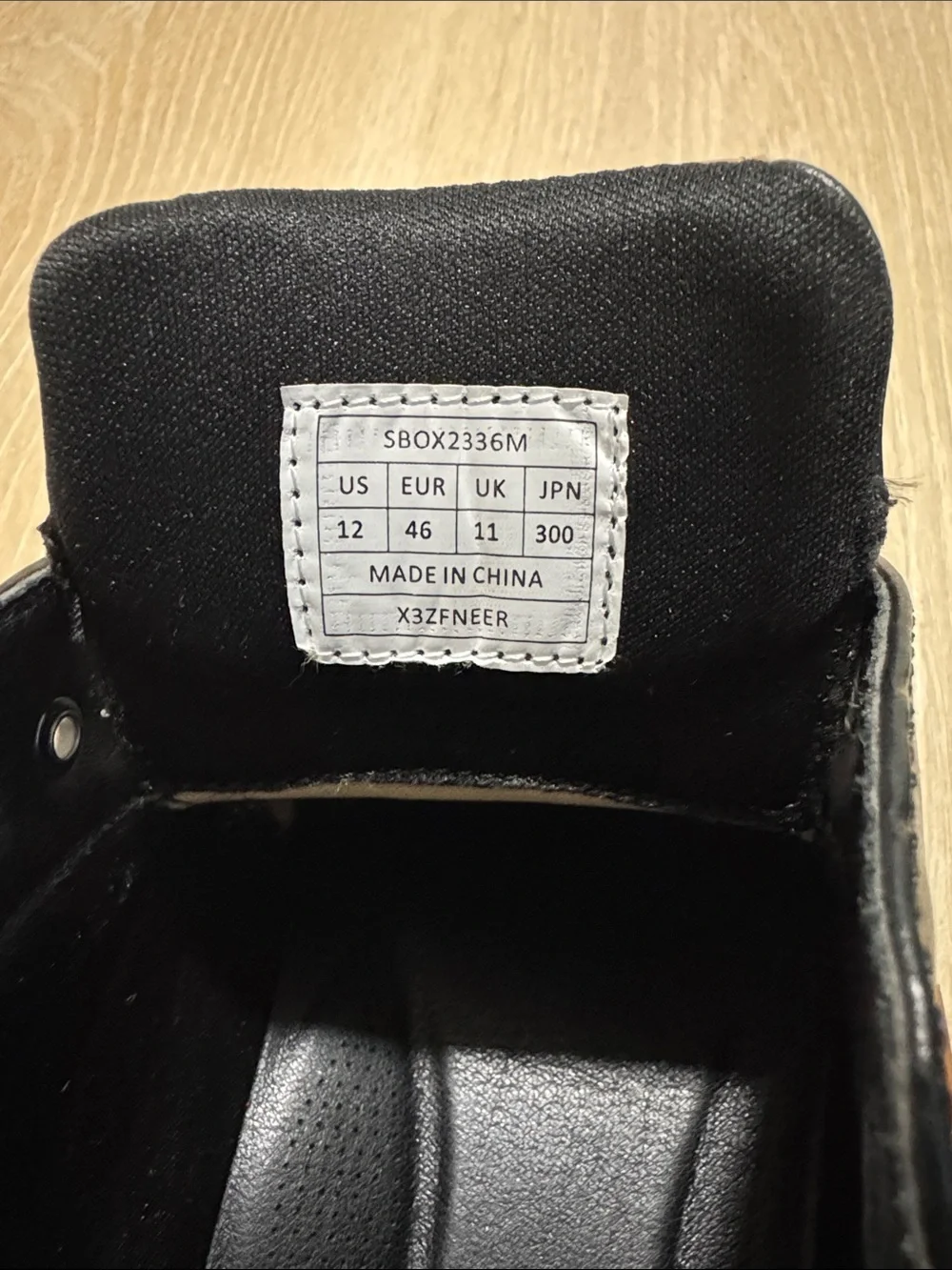 Black Derby Shoes with Brown Tongue Detail